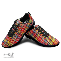 Scottish Drummond of Strathallan Clan Tartan Sneakers - Crest Classic Scottish Plaid Tartan Plaid