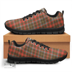 Scottish MacKintosh Hunting Weathered Clan Tartan Sneakers - Crest Classic Scottish Plaid Tartan Plaid