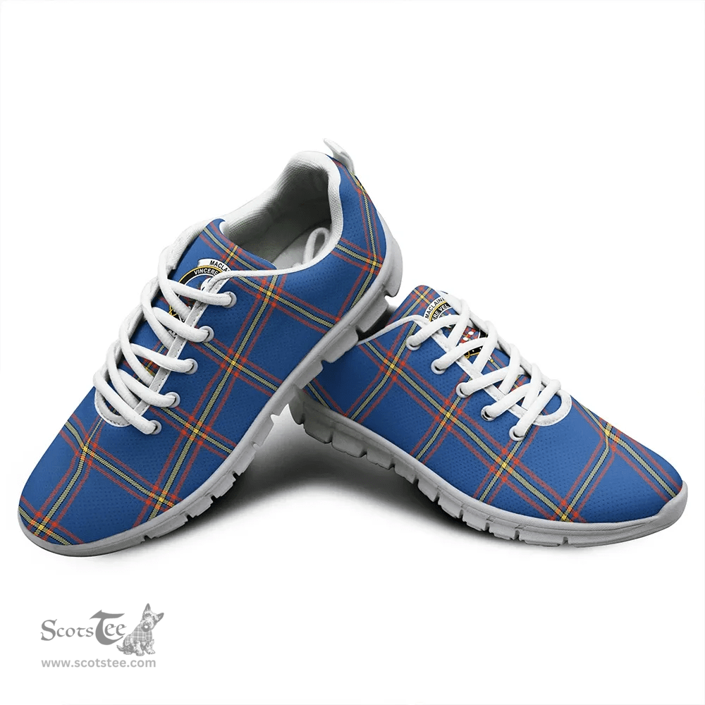 Scottish MacLaine of Loch Buie Clan Tartan Sneakers - Crest Classic Scottish Plaid Tartan Plaid