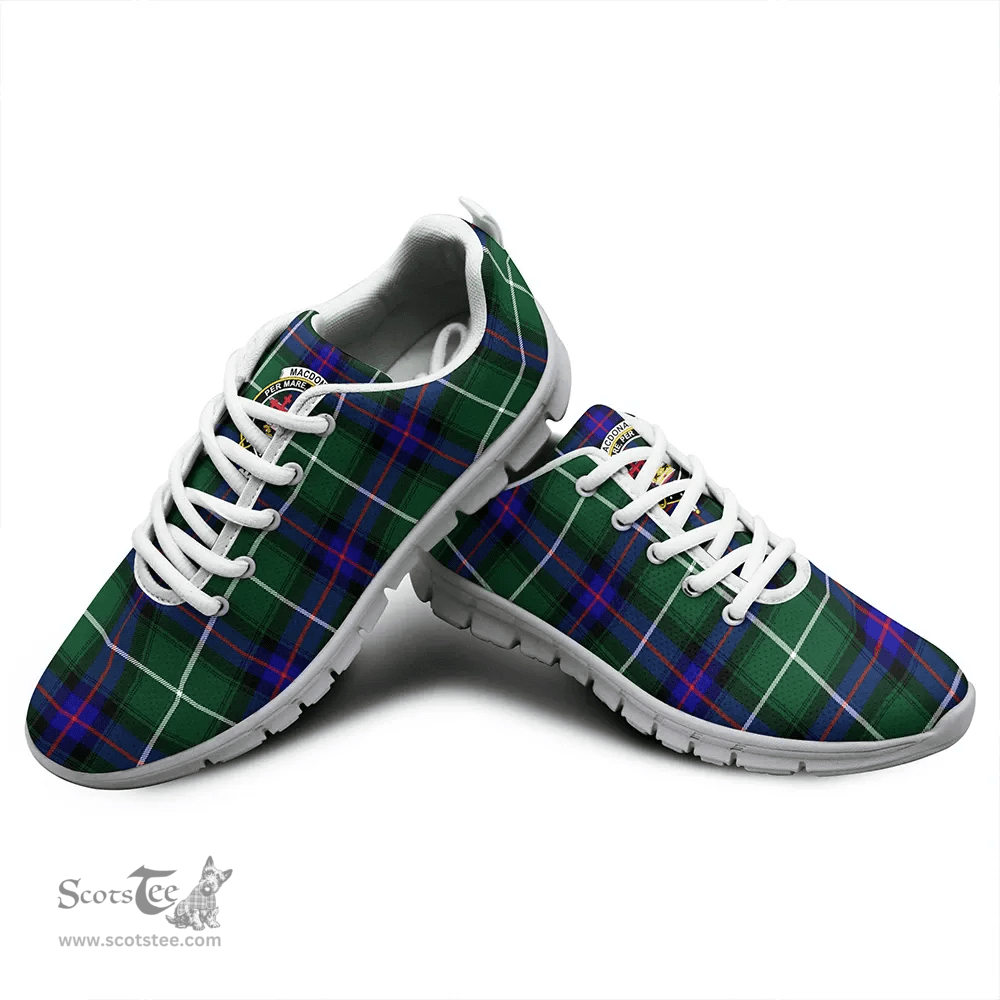 Scottish MacDonald of the Isles Hunting Modern Clan Tartan Sneakers - Crest Classic Scottish Plaid Tartan Plaid