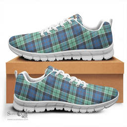 Scottish Leslie Hunting Ancient Clan Tartan Sneakers - Crest Classic Scottish Plaid Tartan Plaid