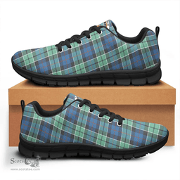 Scottish Leslie Hunting Ancient Clan Tartan Sneakers - Crest Classic Scottish Plaid Tartan Plaid