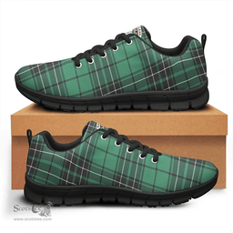 Scottish MacLean Hunting Ancient Clan Tartan Sneakers - Crest Classic Scottish Plaid Tartan Plaid