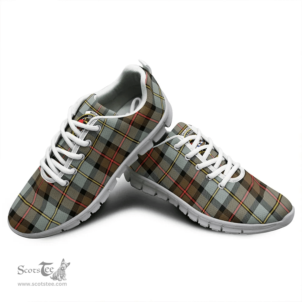Scottish MacLeod of Harris Weathered Clan Tartan Sneakers - Crest Classic Scottish Plaid Tartan Plaid