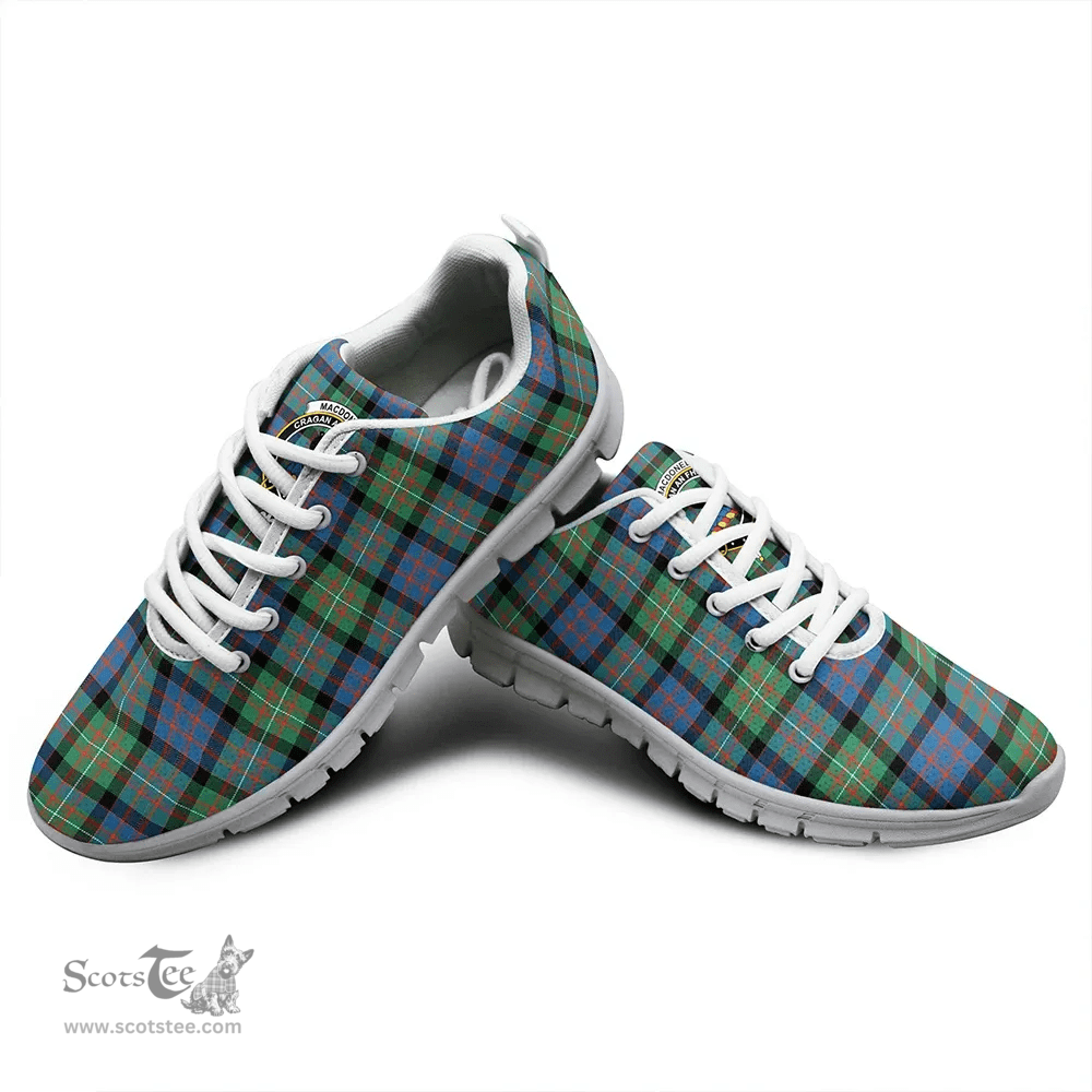 Scottish MacDonnell of Glengarry Ancient Clan Tartan Sneakers - Crest Classic Scottish Plaid Tartan Plaid