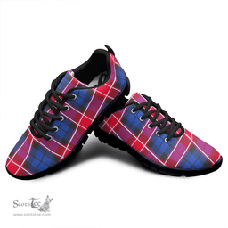 Scottish Graham of Menteith Red Clan Tartan Sneakers - Classic Scottish Plaid Tartan Plaid