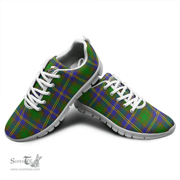 Scottish Strange of Balkaskie Clan Tartan Sneakers - Crest Classic Scottish Plaid Tartan Plaid