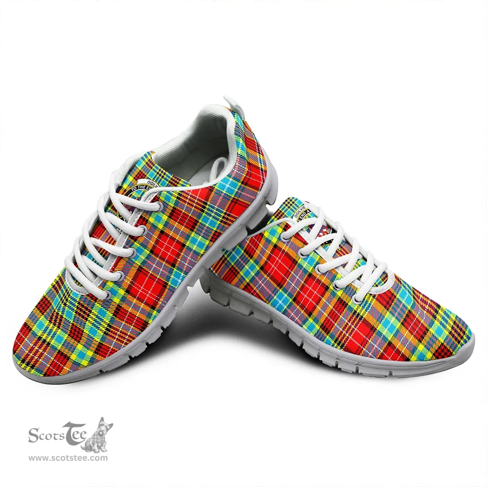 Scottish Ogilvie Hunting Ancient Clan Tartan Sneakers - Crest Classic Scottish Plaid Tartan Plaid