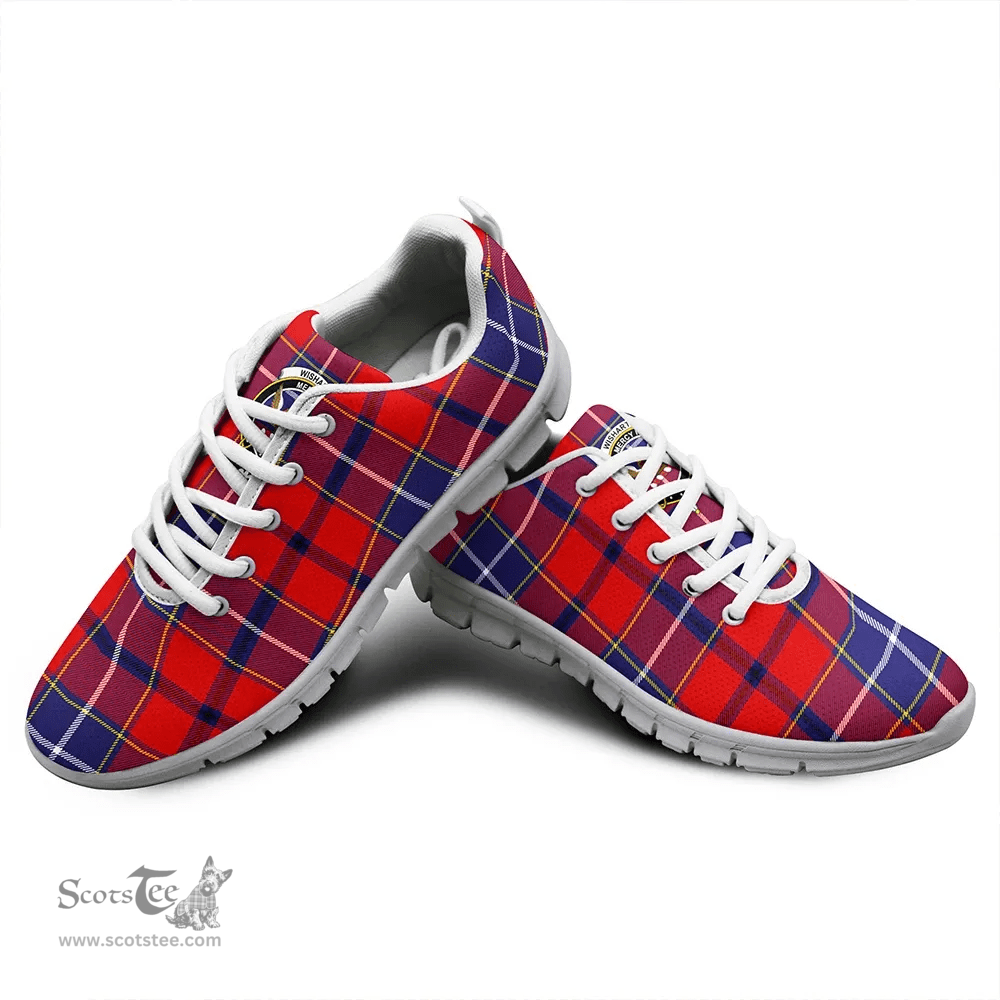 Scottish Wishart Dress Clan Tartan Sneakers - Crest Classic Scottish Plaid Tartan Plaid