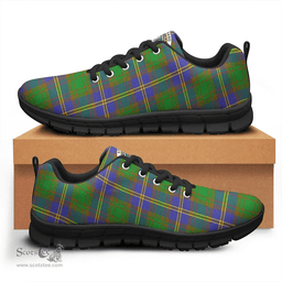 Scottish Strange of Balkaskie Clan Tartan Sneakers - Crest Classic Scottish Plaid Tartan Plaid