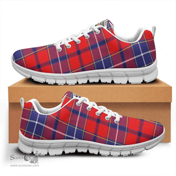 Scottish Wishart Dress Clan Tartan Sneakers - Crest Classic Scottish Plaid Tartan Plaid