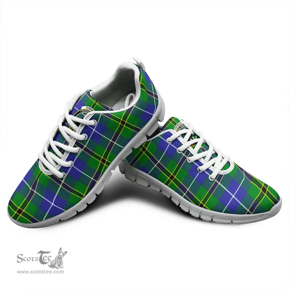 Scottish Turnbull Hunting Clan Tartan Sneakers - Crest Classic Scottish Plaid Tartan Plaid