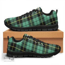 Scottish Wallace Hunting Ancient Clan Tartan Sneakers - Crest Classic Scottish Plaid Tartan Plaid