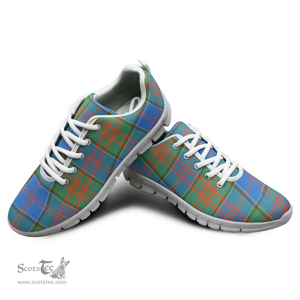 Scottish Stewart of Appin Hunting Ancient Clan Tartan Sneakers - Classic Scottish Plaid Tartan Plaid