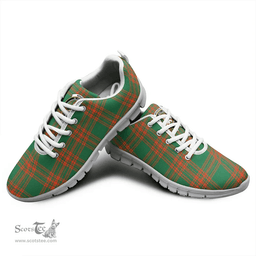 Scottish Menzies Green Ancient Clan Tartan Sneakers - Crest Classic Scottish Plaid Tartan Plaid