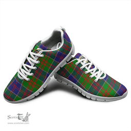 Scottish Stewart of Appin Hunting Modern Clan Tartan Sneakers - Crest Classic Scottish Plaid Tartan Plaid