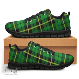 Scottish Wallace Hunting - Green Clan Tartan Sneakers - Classic Scottish Plaid Tartan Plaid