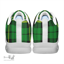 Scottish Wallace Hunting - Green Clan Tartan Sneakers - Classic Scottish Plaid Tartan Plaid