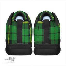 Scottish Wallace Hunting - Green Clan Tartan Sneakers - Classic Scottish Plaid Tartan Plaid