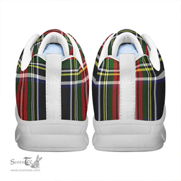 Scottish Stewart Black Clan Tartan Sneakers - Classic Scottish Plaid Tartan Plaid
