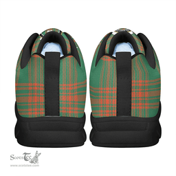 Scottish Menzies Green Ancient Clan Tartan Sneakers - Crest Classic Scottish Plaid Tartan Plaid