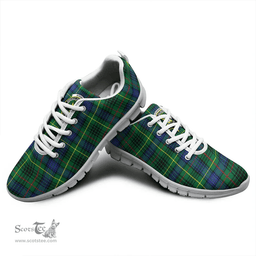 Scottish Stewart Hunting Modern Clan Tartan Sneakers - Crest Classic Scottish Plaid Tartan Plaid
