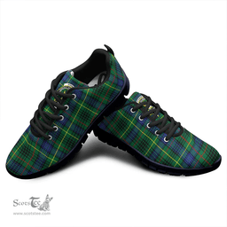 Scottish Stewart Hunting Modern Clan Tartan Sneakers - Crest Classic Scottish Plaid Tartan Plaid