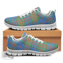 Scottish Stewart of Appin Hunting Ancient Clan Tartan Sneakers - Crest Classic Scottish Plaid Tartan Plaid