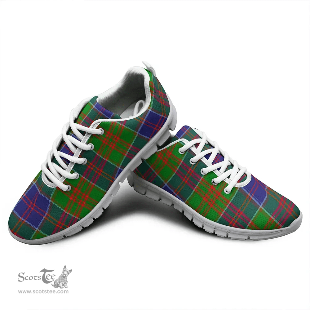 Scottish Stewart of Appin Hunting Modern Clan Tartan Sneakers - Classic Scottish Plaid Tartan Plaid