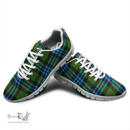 Scottish Newlands of Lauriston Clan Tartan Sneakers - Crest Classic Scottish Plaid Tartan Plaid