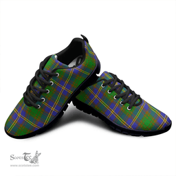 Scottish Strange of Balkaskie Clan Tartan Sneakers - Classic Scottish Plaid Tartan Plaid