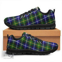 Scottish MacNeill of Barra Modern Clan Tartan Sneakers - Crest Classic Scottish Plaid Tartan Plaid