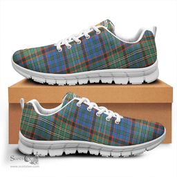 Scottish Nicolson Hunting Ancient Clan Tartan Sneakers - Crest Classic Scottish Plaid Tartan Plaid