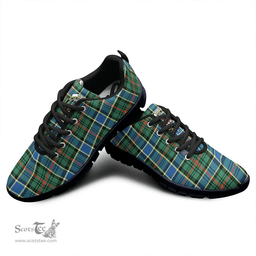 Scottish Ogilvie Hunting Modern Clan Tartan Sneakers - Crest Classic Scottish Plaid Tartan Plaid