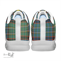 Scottish Nicolson Hunting Ancient Clan Tartan Sneakers - Crest Classic Scottish Plaid Tartan Plaid
