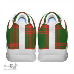 Scottish Menzies Green Modern Clan Tartan Sneakers - Classic Scottish Plaid Tartan Plaid