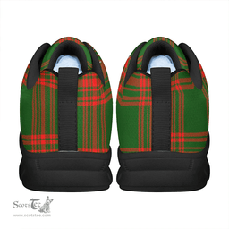 Scottish Menzies Green Modern Clan Tartan Sneakers - Classic Scottish Plaid Tartan Plaid