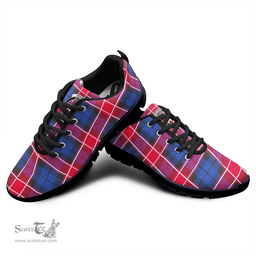 Scottish Graham of Menteith Red Clan Tartan Sneakers - Crest Classic Scottish Plaid Tartan Plaid