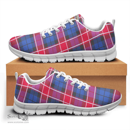Scottish Graham of Menteith Red Clan Tartan Sneakers - Crest Classic Scottish Plaid Tartan Plaid