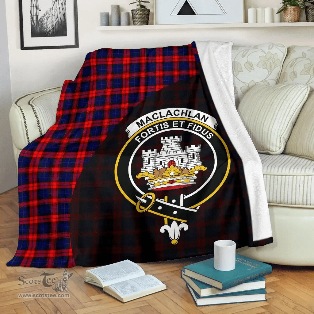 Scottish MacLachlan Modern Clan Tartan Blanket - Wave Style Scottish Plaid Tartan Plaid