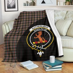 Scottish Sutherland Weathered Clan Tartan Blanket - Wave Style Scottish Plaid Tartan Plaid