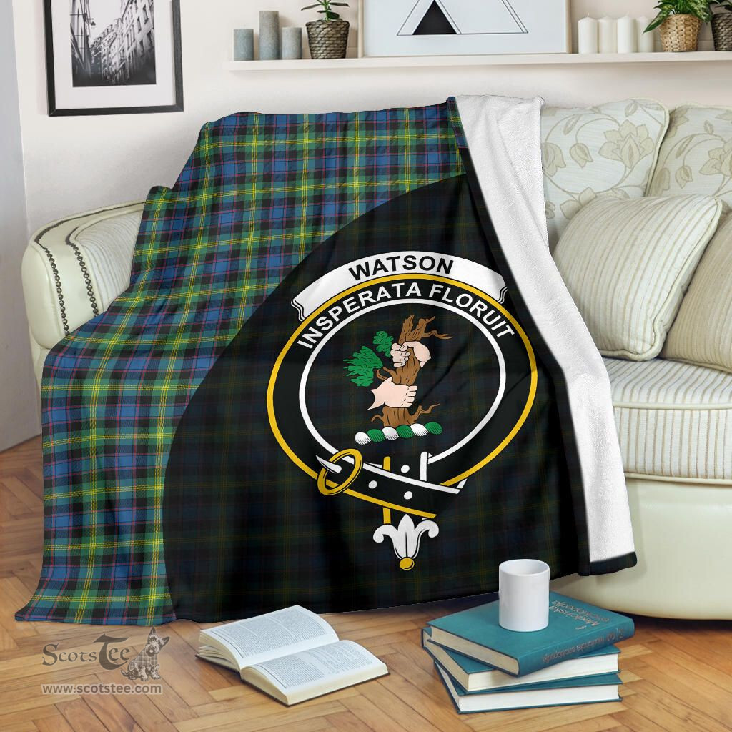 Scottish Watson Ancient Clan Tartan Blanket - Wave Style Scottish Plaid Tartan Plaid