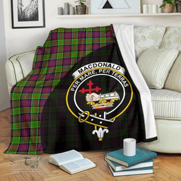 Scottish MacDonald of Clanranald Clan Tartan Blanket - Wave Style Scottish Plaid Tartan Plaid