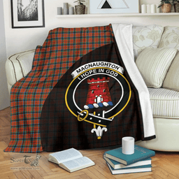 Scottish MacNaughton Ancient Clan Tartan Blanket - Wave Style Scottish Plaid Tartan Plaid
