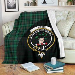 Scottish Ross Hunting Modern Clan Tartan Blanket - Wave Style Scottish Plaid Tartan Plaid