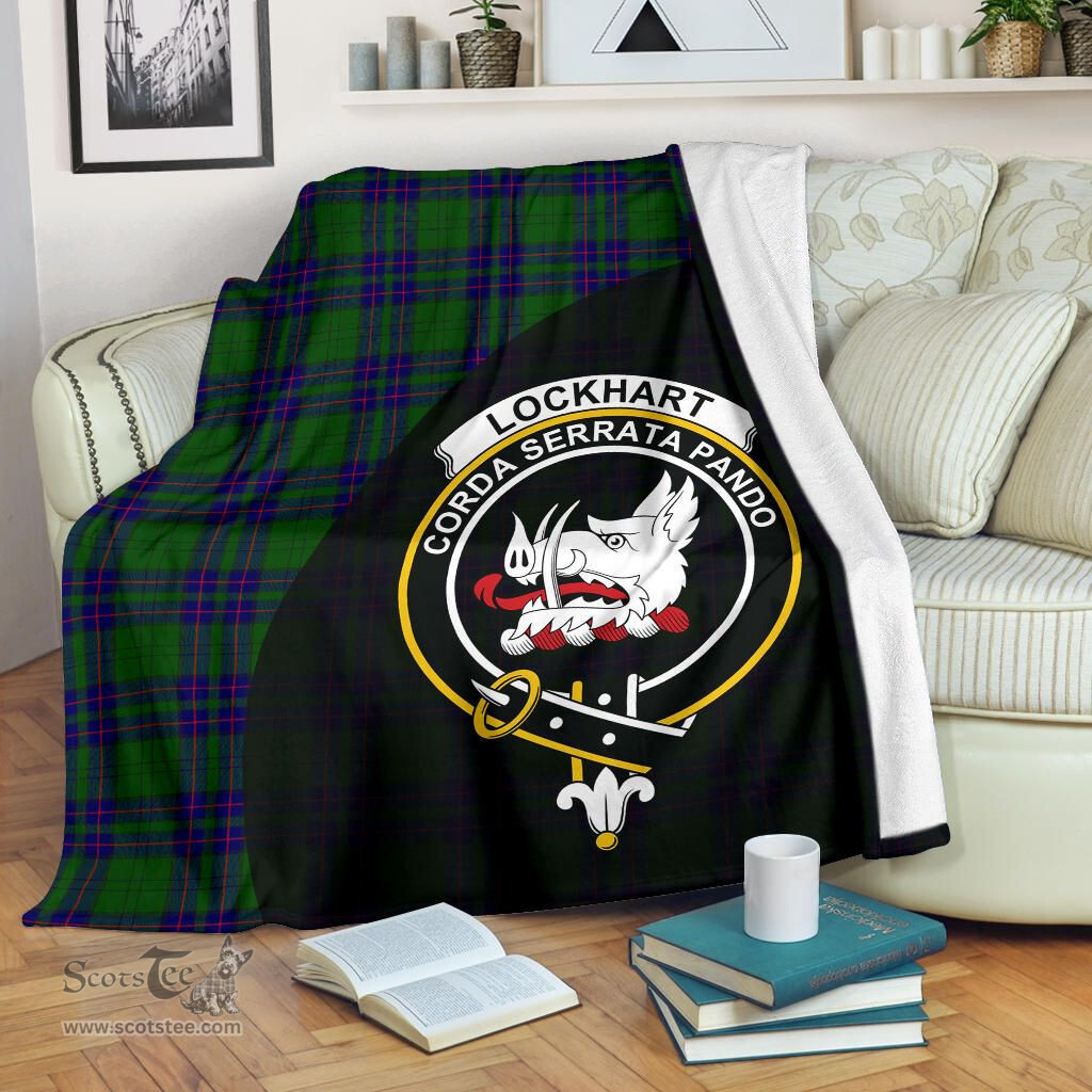 Scottish Lockhart Modern Clan Tartan Blanket - Wave Style Scottish Plaid Tartan Plaid
