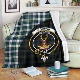 Scottish Gordon Dress Ancient Clan Tartan Blanket - Wave Style Scottish Plaid Tartan Plaid