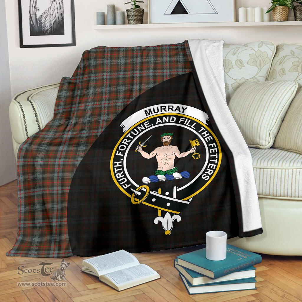 Scottish Murray of Atholl Weathered Clan Tartan Blanket - Wave Style Scottish Plaid Tartan Plaid