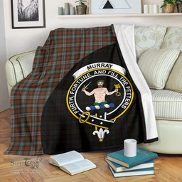 Scottish Murray of Atholl Weathered Clan Tartan Blanket - Wave Style Scottish Plaid Tartan Plaid