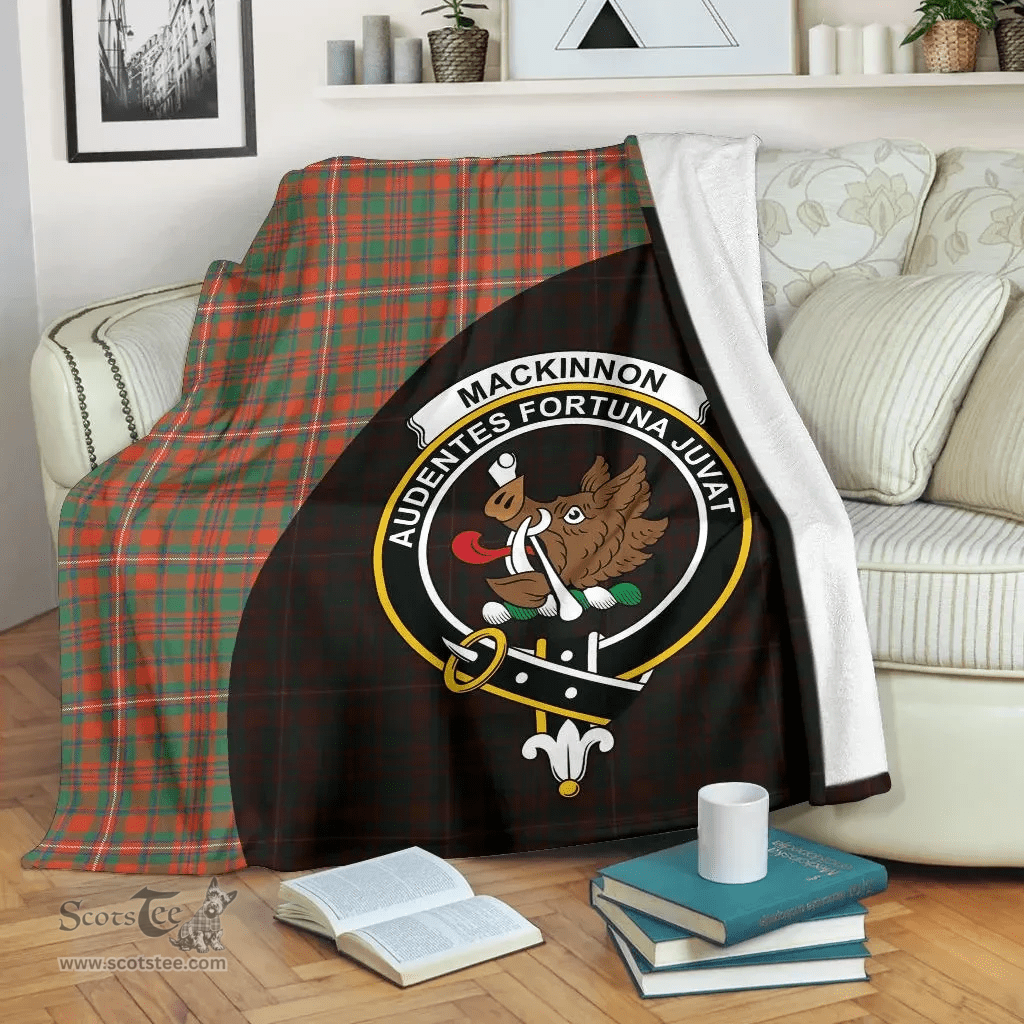Scottish MacKinnon Ancient Clan Tartan Blanket - Wave Style Scottish Plaid Tartan Plaid